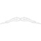 Ekena Millwork Pitch Rotherham Architectural Grade PVC Gable Pediment, 72"W x 15"H x 1"P (5/12) GPP072X015X100ROT - alternate 4